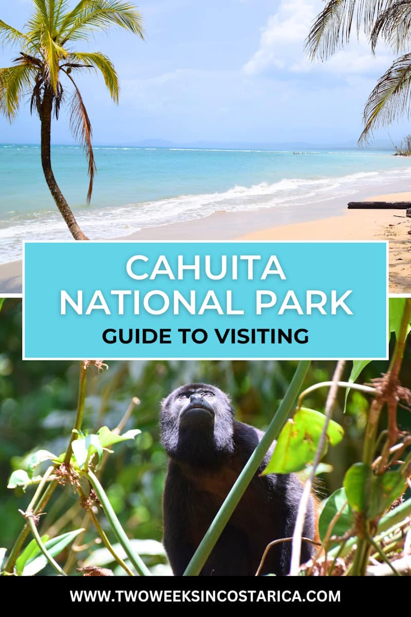 photo collage with text overlay that reads cahuita national park guide to visiting