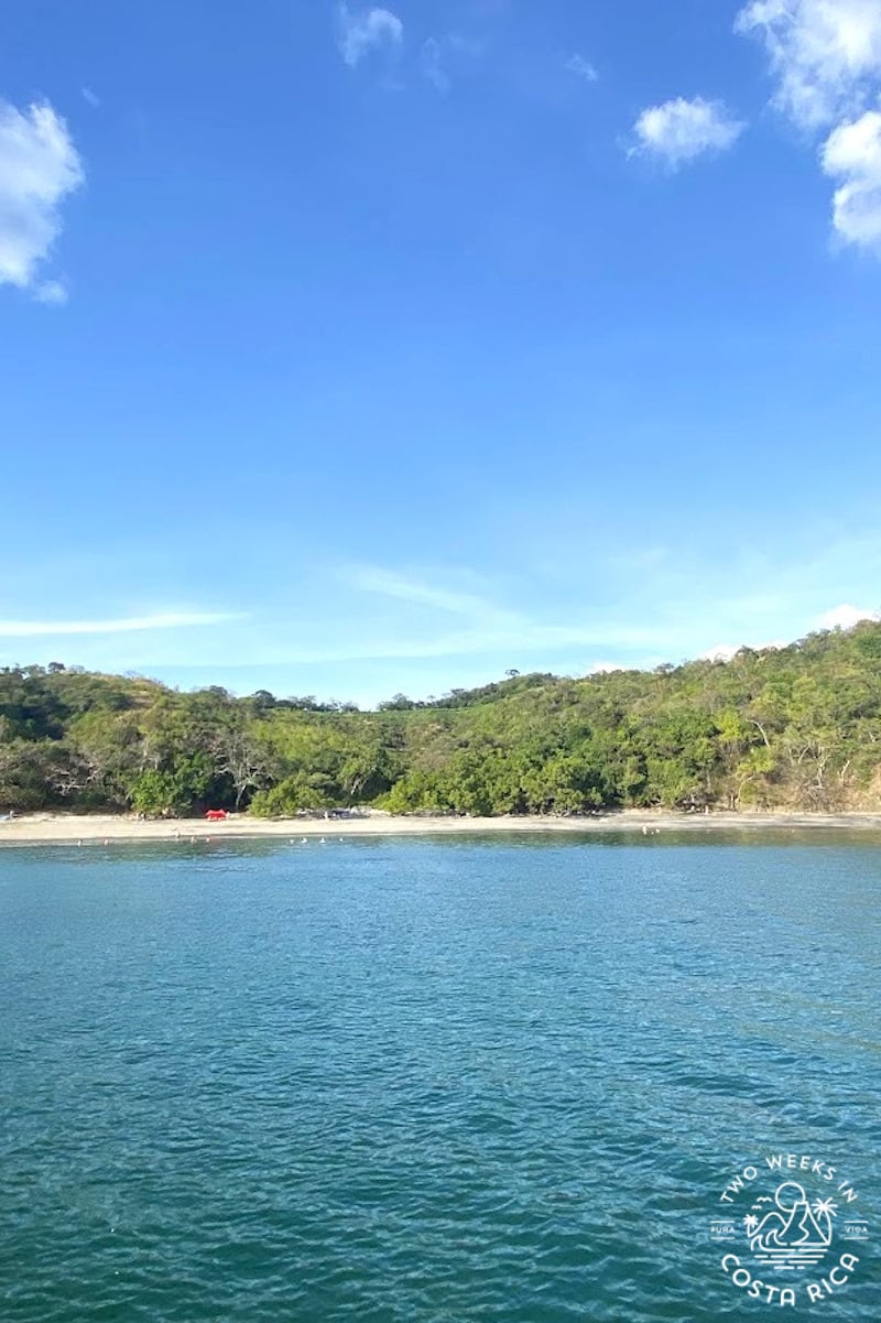 ocean with white sand beach in background