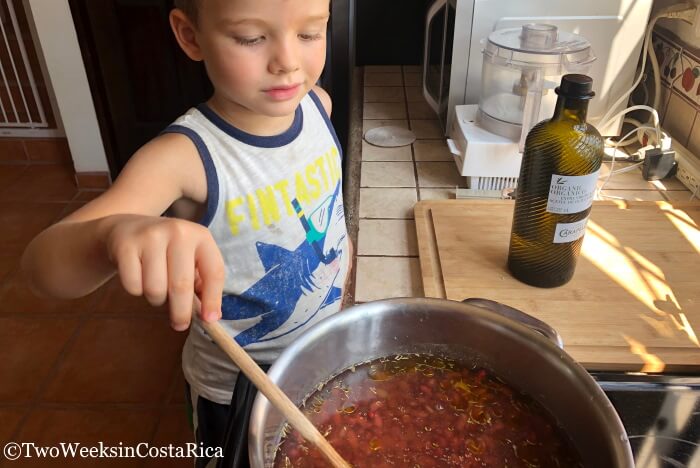 Cooking Homemade Beans Costa Rica