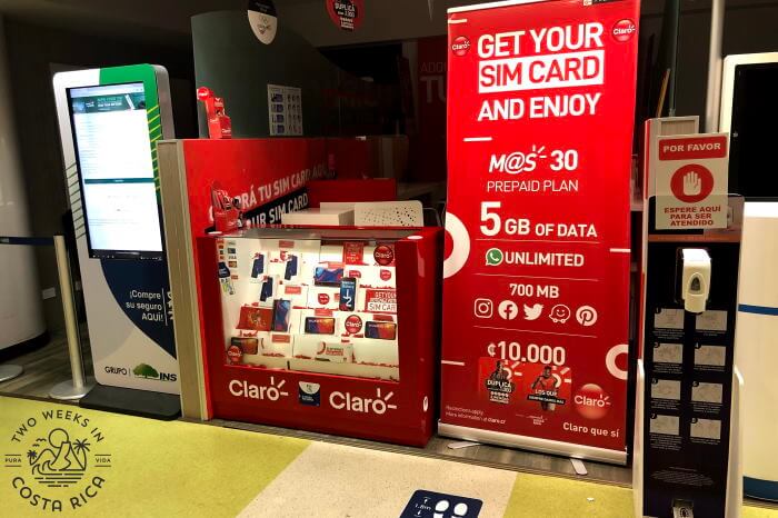 Claro Kiosk SJO Airport