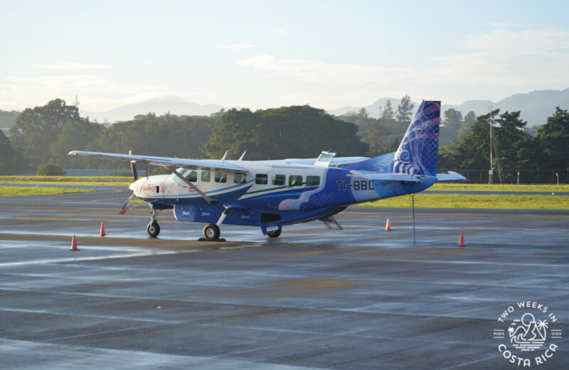 Domestic Flights in Costa Rica: Why We Don’t Recommend Them a domestic plane on an airstrip in costa rica