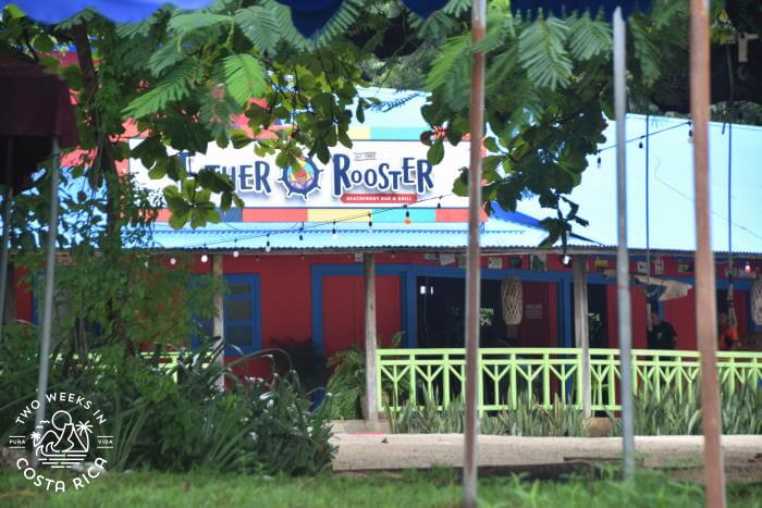 Colorful outside of Father Rooster Restaurant