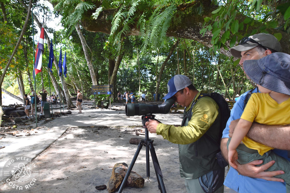 people on a guided tour at manuel antonio national park