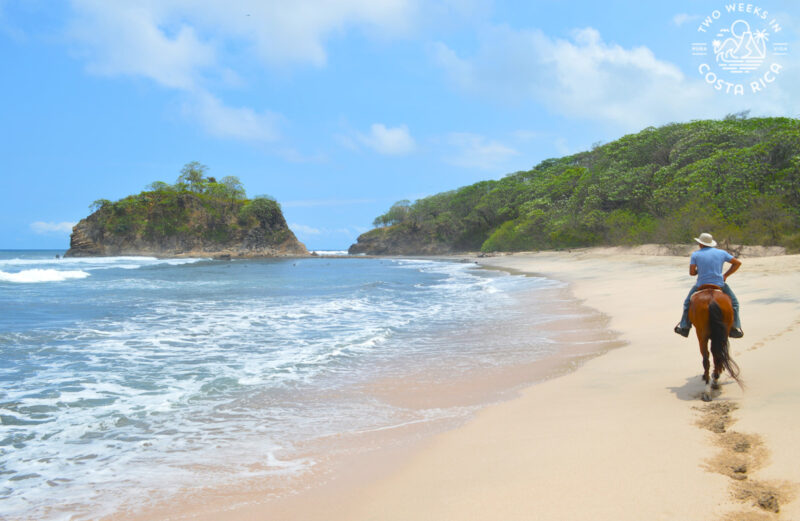 Horseback riding on the beach Nosara Costa Rica