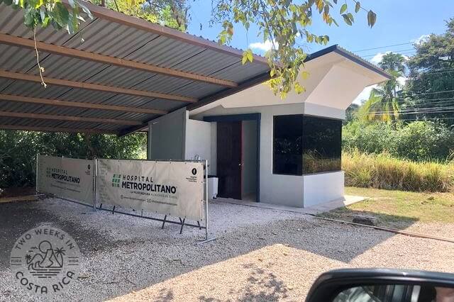 A Covid testing kiosk in Huacas Costa Rica
