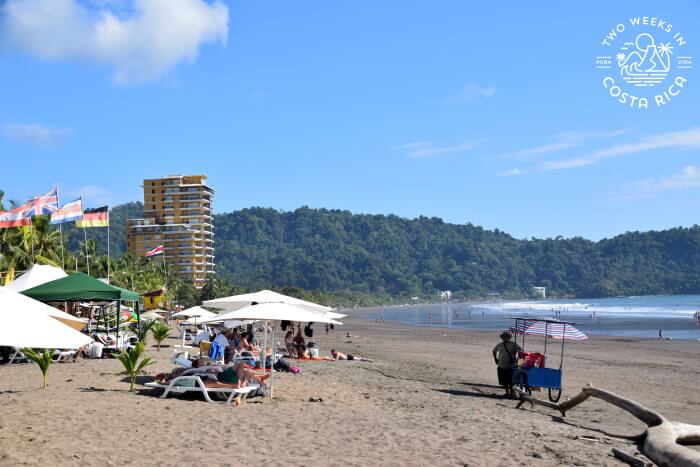 Jaco beach on a busy weekend