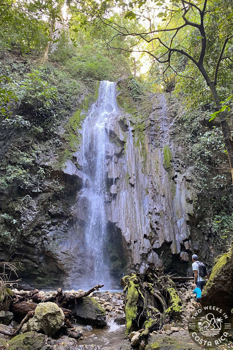 king louis waterfall in dry season with little water flowing