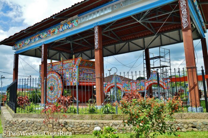 A giant replica oxcarts in the center of Sarchi, Costa Rica
