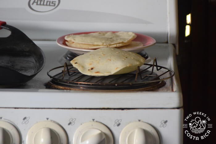 Cooking tortillas 