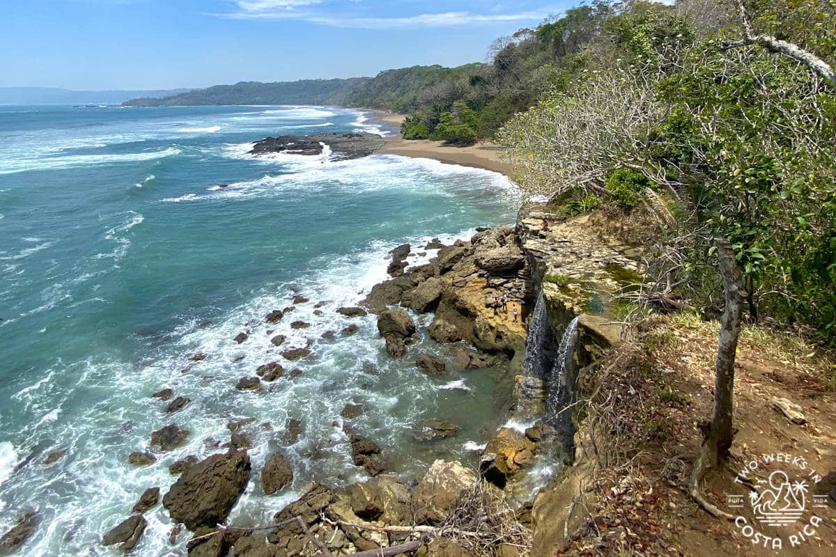 coastline view from top of catarata el chorro