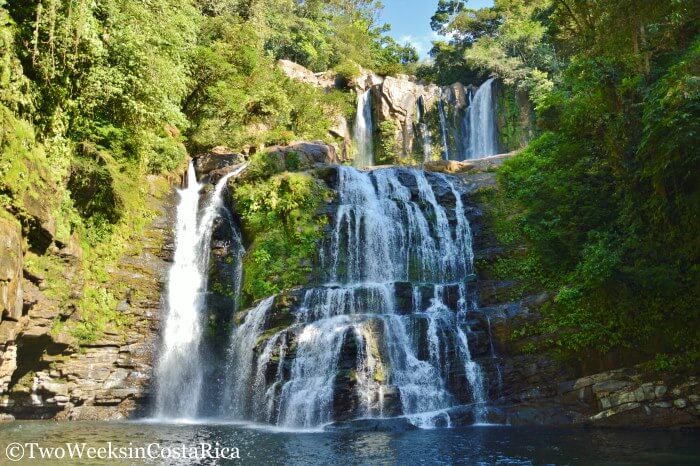 The two-tiered Nauyaca Waterfalls, one of the best things to do in Dominical Costa Rica
