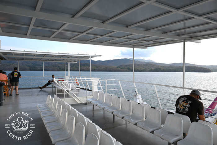 Outdoor seating on ferry