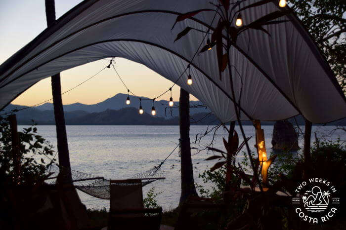 sunset view of the ocean from the kayak tour starting location