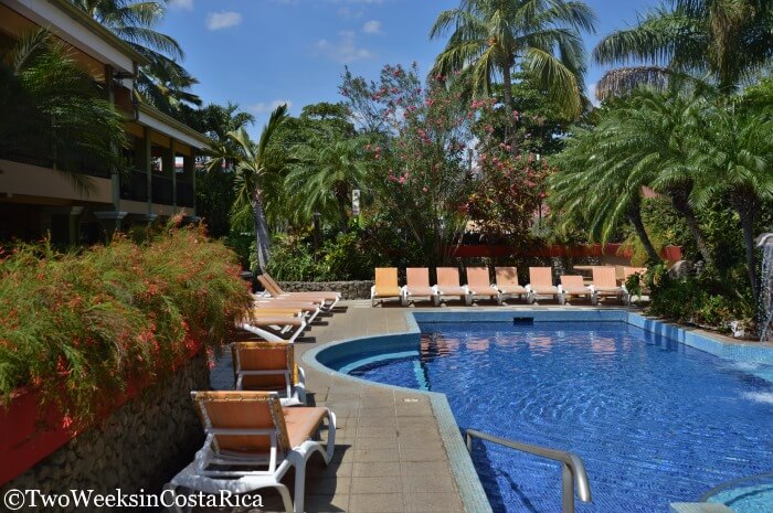 Pool area with gardens Hotel Mangaby Playa Hermosa Costa Rica