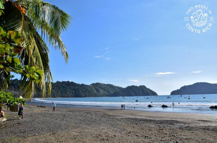 Playa Herradura's rocky sand