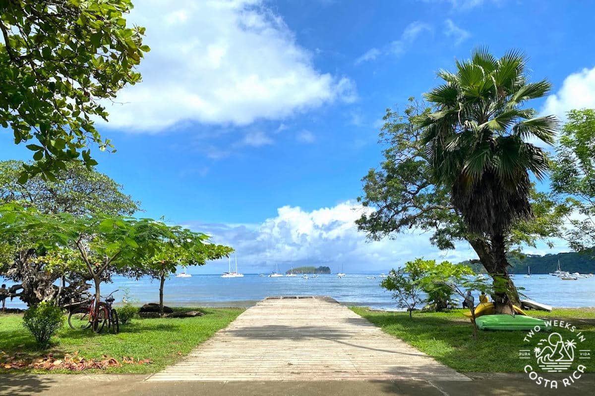 concrete path leading into the ocean