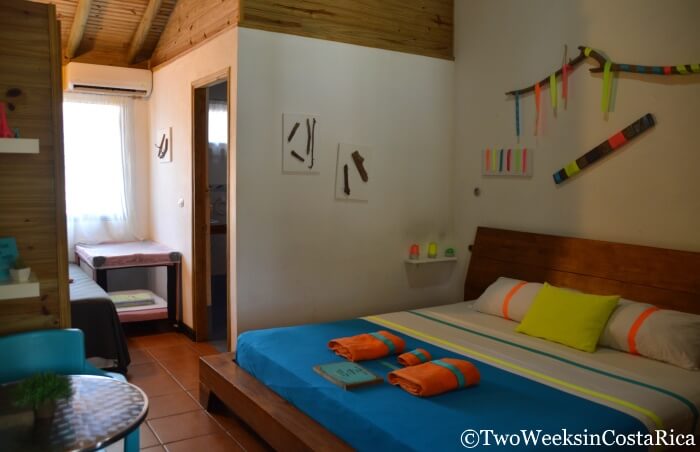 A colorful room at Quinta Esencia B&B in Playa Brasilito