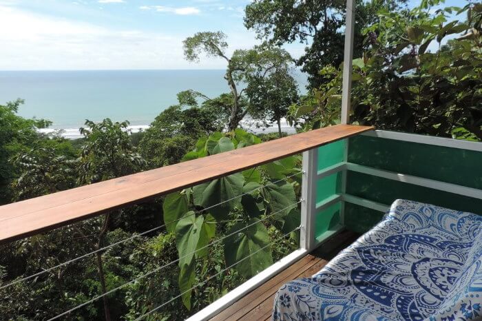 Ocean view porch at Ranchos Remo Uvita
