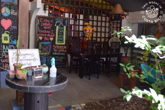Social distancing at restaurant in Costa Rica