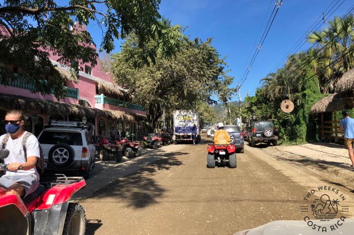 Quads on the Main Road in Santa Teresa Costa Rica