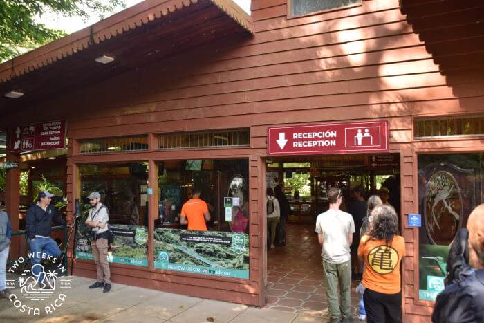 people standing outside the Reception at Selvatura