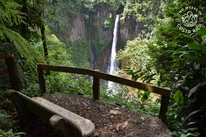 Bench on trail Catarata del Toro