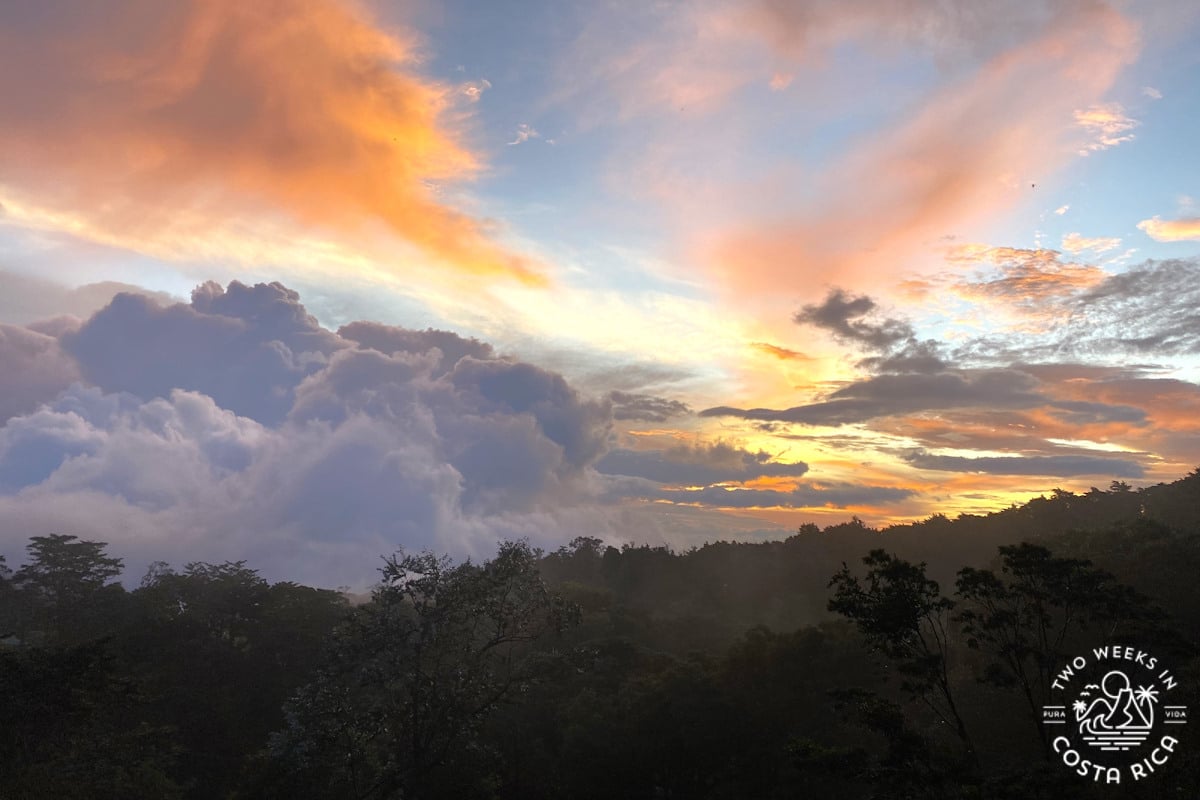 sunset in monteverde costa rica