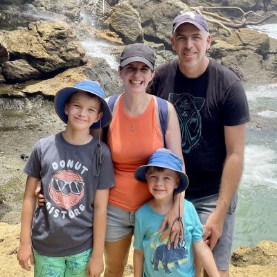 Two Weeks in Costa Rica Owners Jenn and Matt with their kids